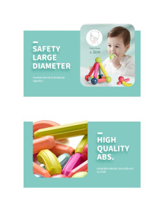 Juego de Construcción Magnético Jojofar 42 Piezas 3+ 2