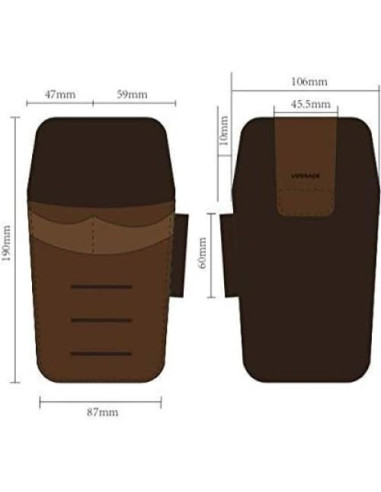 Funda multi-herramienta de cuero VIPERADE PJ8 PJ14 negra