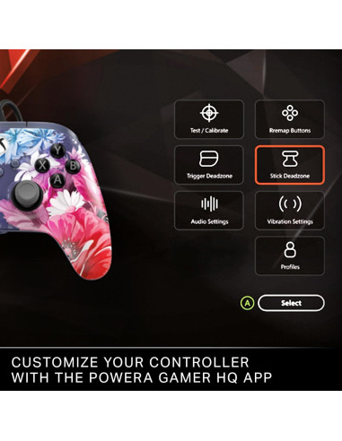 Controlador con cable PowerA Advantage Plus Xbox Series X|S Noche Flor