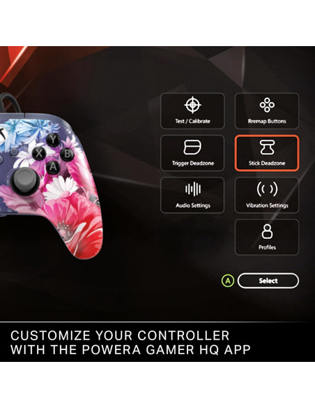 Controlador con cable PowerA Advantage Plus Xbox Series X|S Noche Flor