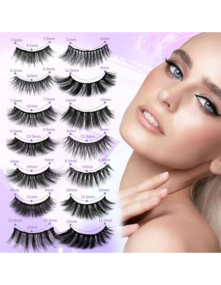 Kit de Pestañas Magnéticas Ywehoy 14 Pares con Delineador Kit de Pestañas Magnéticas Ywehoy 14 Pares con Delineador