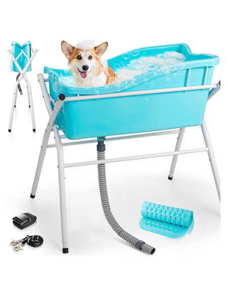 Bañera Elevada Plegable para Perros Handnam 91.4x53.3cm