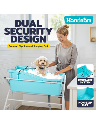 Bañera Elevada Plegable para Perros Handnam 91.4x53.3cm