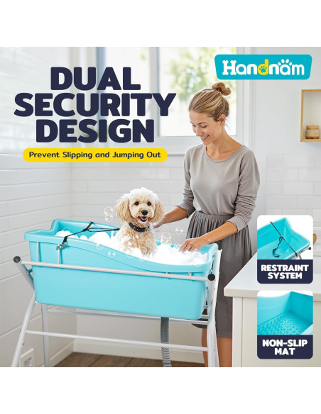 Bañera Elevada Plegable para Perros Handnam 91.4x53.3cm