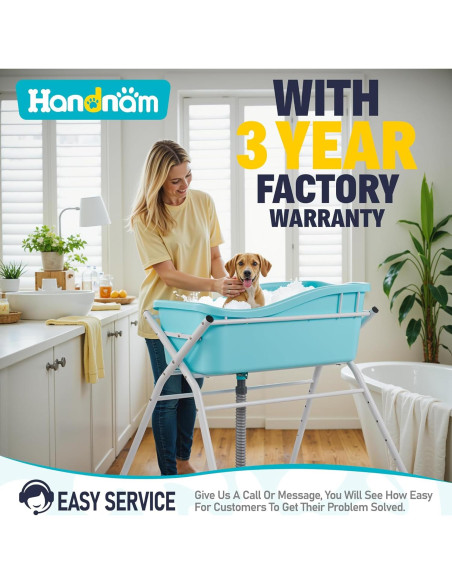 Bañera Elevada Plegable para Perros Handnam 91.4x53.3cm
