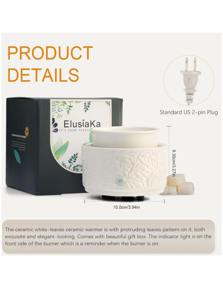 Calentador de Cera ElusiaKa Eléctrico Cerámica 25W