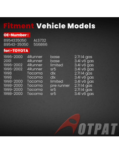 Sensor de Velocidad de Rueda ABS AOTPAT Frontal Izquierdo 8954335050 2