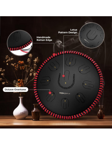 Tambor de Lengua Handpan MOOZICA D-Kurd 14" Negro