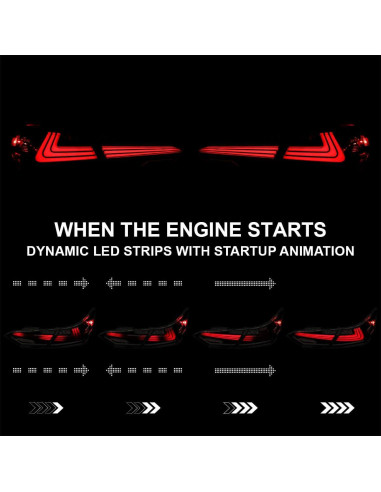 Faros Traseros LED Spec-D Tuning para Toyota Camry 2018-2022