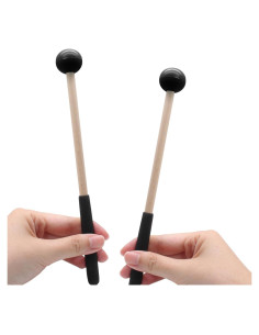 Mallets de Xilófono BokWin 2 Piezas 22,35 cm Goma Negra