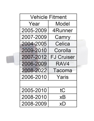 Interruptor de Luz de Freno Suspenix para Toyota 4Runner, Rav4, Tacoma