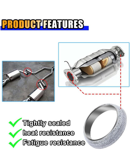 Junta de Colector de Escape JOYCOURT 60mm Grafito Acero Inoxidable