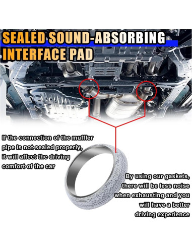 Junta de Colector de Escape JOYCOURT 60mm Grafito Acero Inoxidable