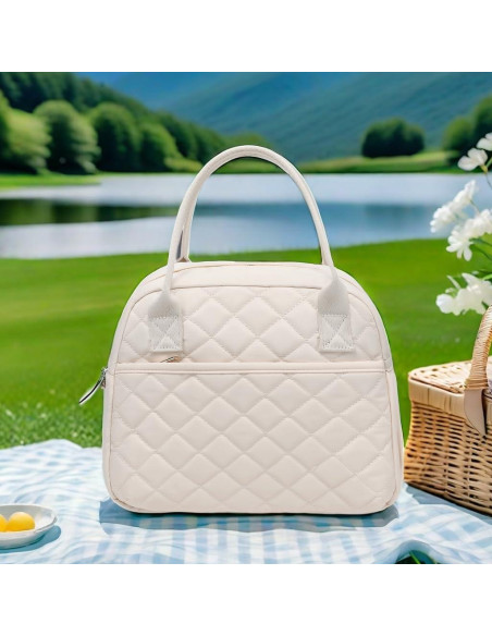 Bolsa de Almuerzo Aislada CAMTOP Beige 9.4L para Trabajo