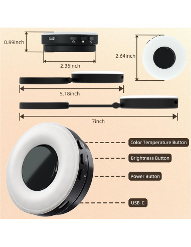 Luz de Selfie LED Magnética ITOTIN para iPhone y Android