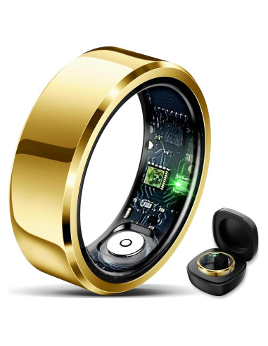 Anillo Inteligente Ring-001 Dorado Talla 8 Monitoreo Salud