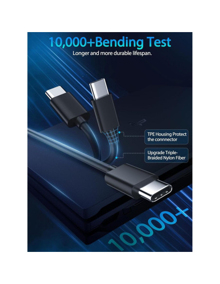 2 Cables de Carga USB Tipo C SCOVEE 3m para Tablets Kindle