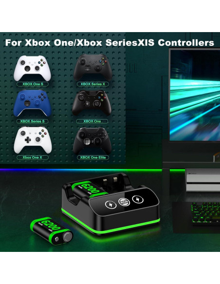 Paquete de Baterías Recargables NinjaPlusOX para Xbox One - 2x6200mAh