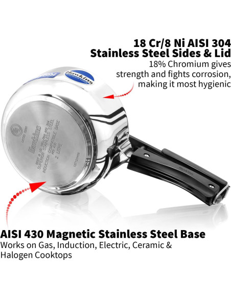 Olla a Presión Hawkins 2L Acero Inoxidable Inducción