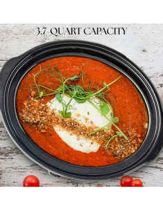 Olla de Cocción Lenta OVENTE ACPSLO35CLB 3.7L Cerámica Negra 2