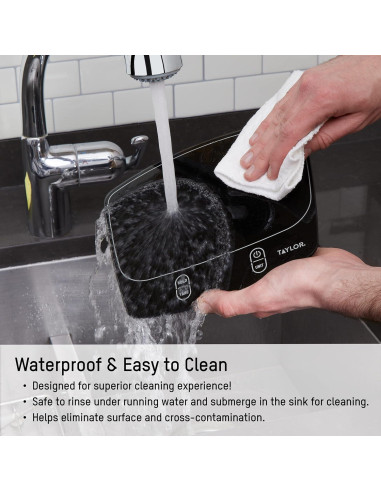 Báscula Digital de Cocina Impermeable Taylor 5 kg Negra