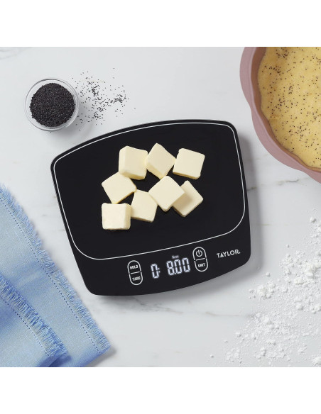Báscula Digital de Cocina Impermeable Taylor 5 kg Negra