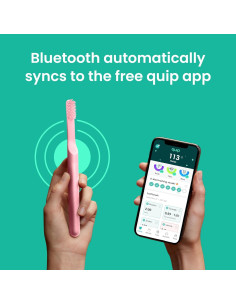 Cepillo de dientes eléctrico Quip rosa con temporizador y Bluetooth 2