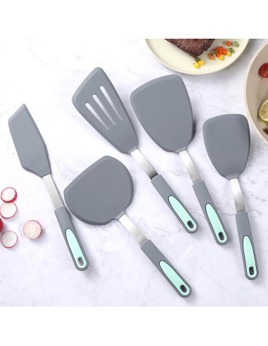 Juego de 5 Espátulas de Silicona To Encounter - Antiadherentes y Resistentes al Calor