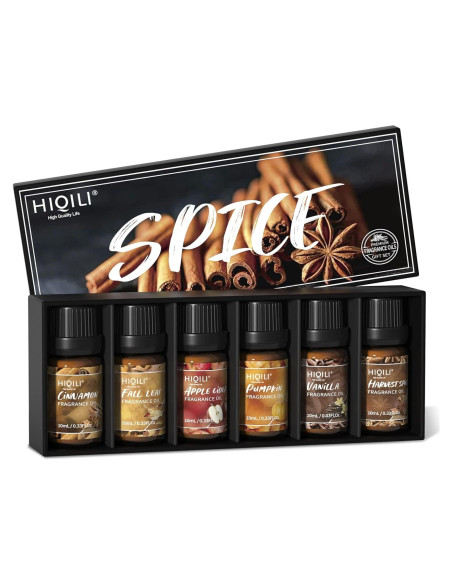 Aceite de Fragancia HIQILI 6x9.84ml Especias Otoñales