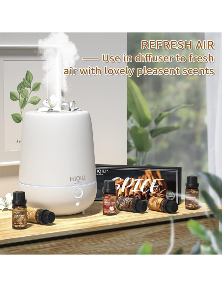 Aceite de Fragancia HIQILI 6x9.84ml Especias Otoñales