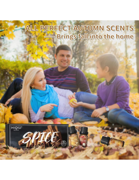 Aceite de Fragancia HIQILI 6x9.84ml Especias Otoñales