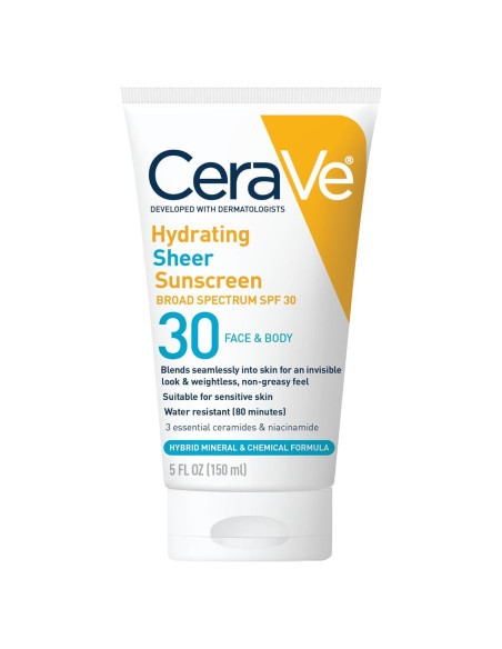 CeraVe Protector Solar Hidratante SPF 30 142g para Cara y Cuerpo