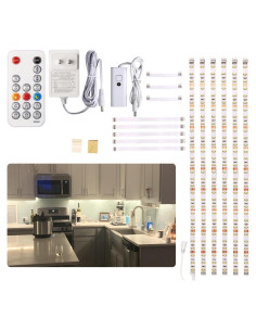 Kit de Iluminación Bajo Gabinete WOBANE 6PCS LED 50.8cm 1500Lúmenes