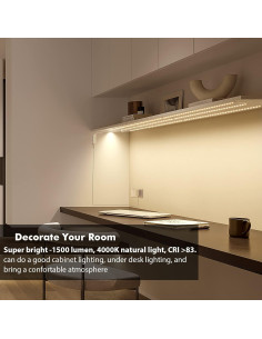 Kit de Iluminación Bajo Gabinete WOBANE 6PCS LED 50.8cm 1500Lúmenes 2