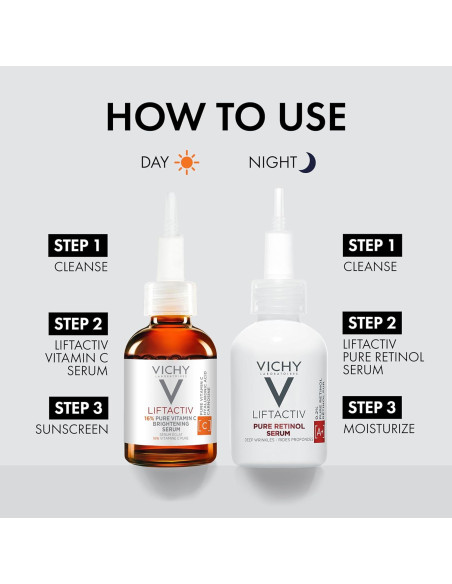Set Antienvejecimiento Vichy LiftActiv - Suero Vitamina C 16% + Retinol