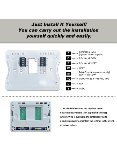 Termostato Programable Coiiwsei STN7305 Blanco 24V Digital