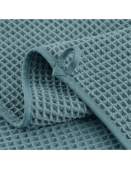 Toallas de Baño Microfibra Waffle Verde 2 Piezas 76x152 cm