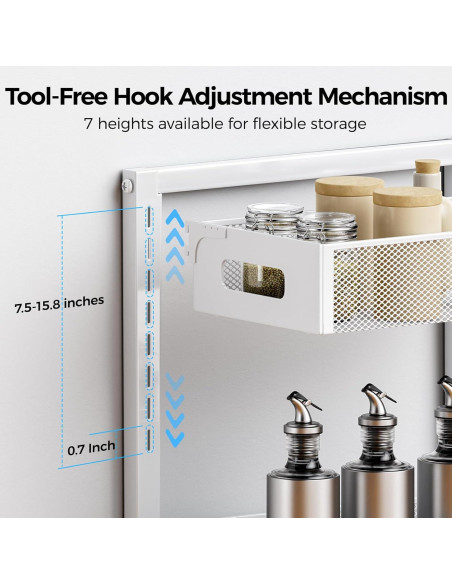 Organizador Bajo Fregadero HAIREALM 2 Niveles Ajustable Blanco