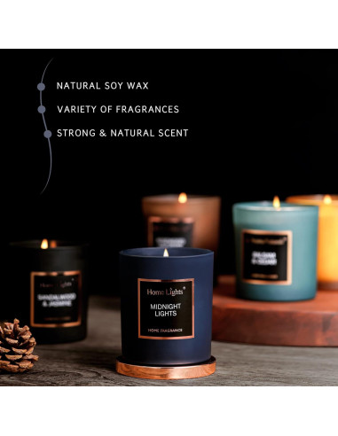 Vela Aromática en Tarro Home Lights - Cera de Soja 35h