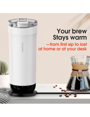 Taza de Viaje Calentada VSITOO S5, Control de Temperatura APP, 450 ml