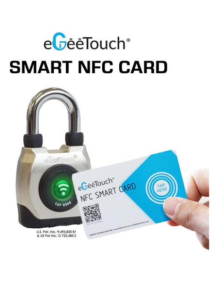 eGeeTouch NFC Cerradura Inteligente 2 Tarjetas y 2 Fobs eGeeTouch NFC Cerradura Inteligente 2 Tarjetas y 2 Fobs