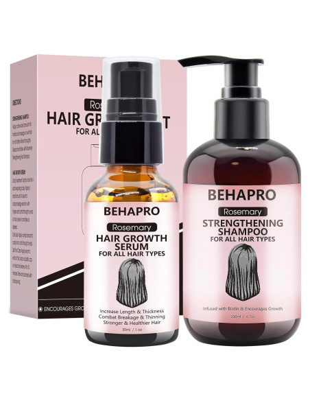 Suero y Champú BEHAPRO para Crecimiento Cabello Fino 340g