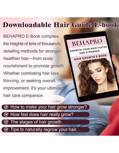 Suero y Champú BEHAPRO para Crecimiento Cabello Fino 340g