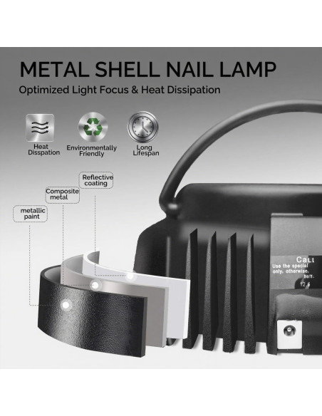 Lámpara de Uñas UV LED Inalámbrica Lumcrissy 64W Portátil