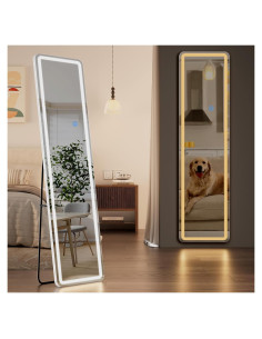 Espejo de Cuerpo Entero Koonmi LED 152.4x40.6cm Blanco