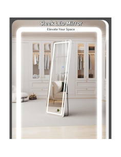 Espejo de Cuerpo Entero Koonmi LED 152.4x40.6cm Blanco 2