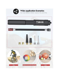 Bomba de Bicicleta Mini Tiakia 260 PSI Aluminio Negra 2