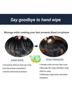 Masajeador de Cuero Cabelludo PERLLENT CM-01 con Aplicador de Aceite 2