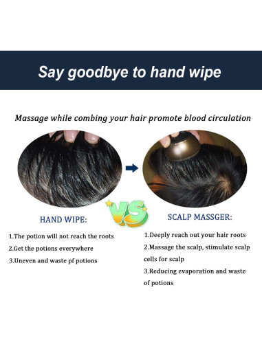 Masajeador de Cuero Cabelludo PERLLENT CM-01 con Aplicador de Aceite