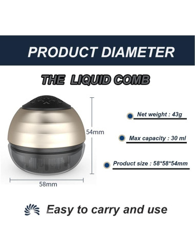 Masajeador de Cuero Cabelludo PERLLENT CM-01 con Aplicador de Aceite